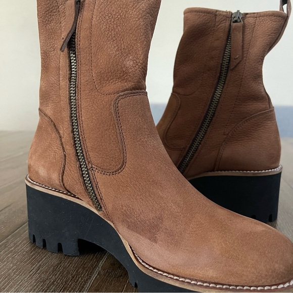 Paul Green NEWBURY Suede Wedge Boots BROWN PLATFORM CHUNKY Women’s 5.5 - Picture 7 of 10